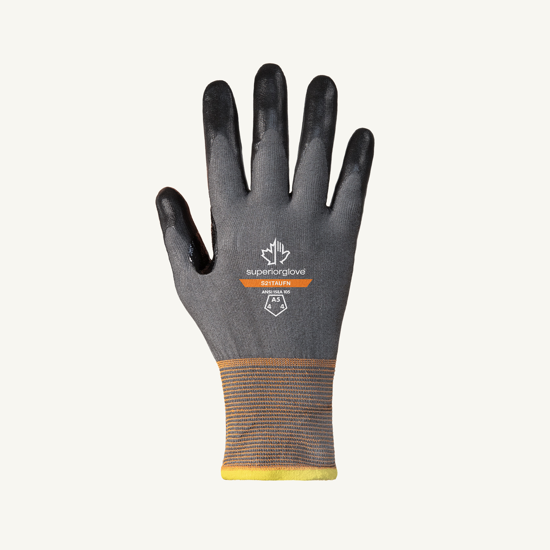 Superior Glove® Dexterity Pro™  S21TAUFN Foam Nitrile Coated A5 Glove - back of hand